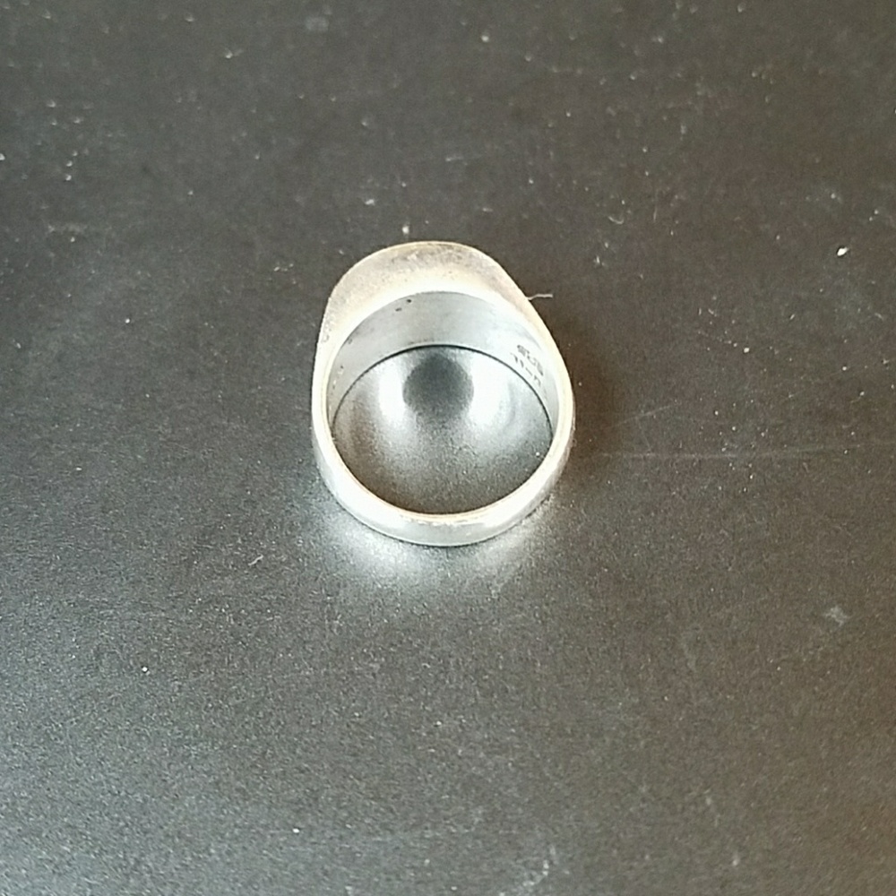 Sterling Silver Abalone Shell Ring - image 3